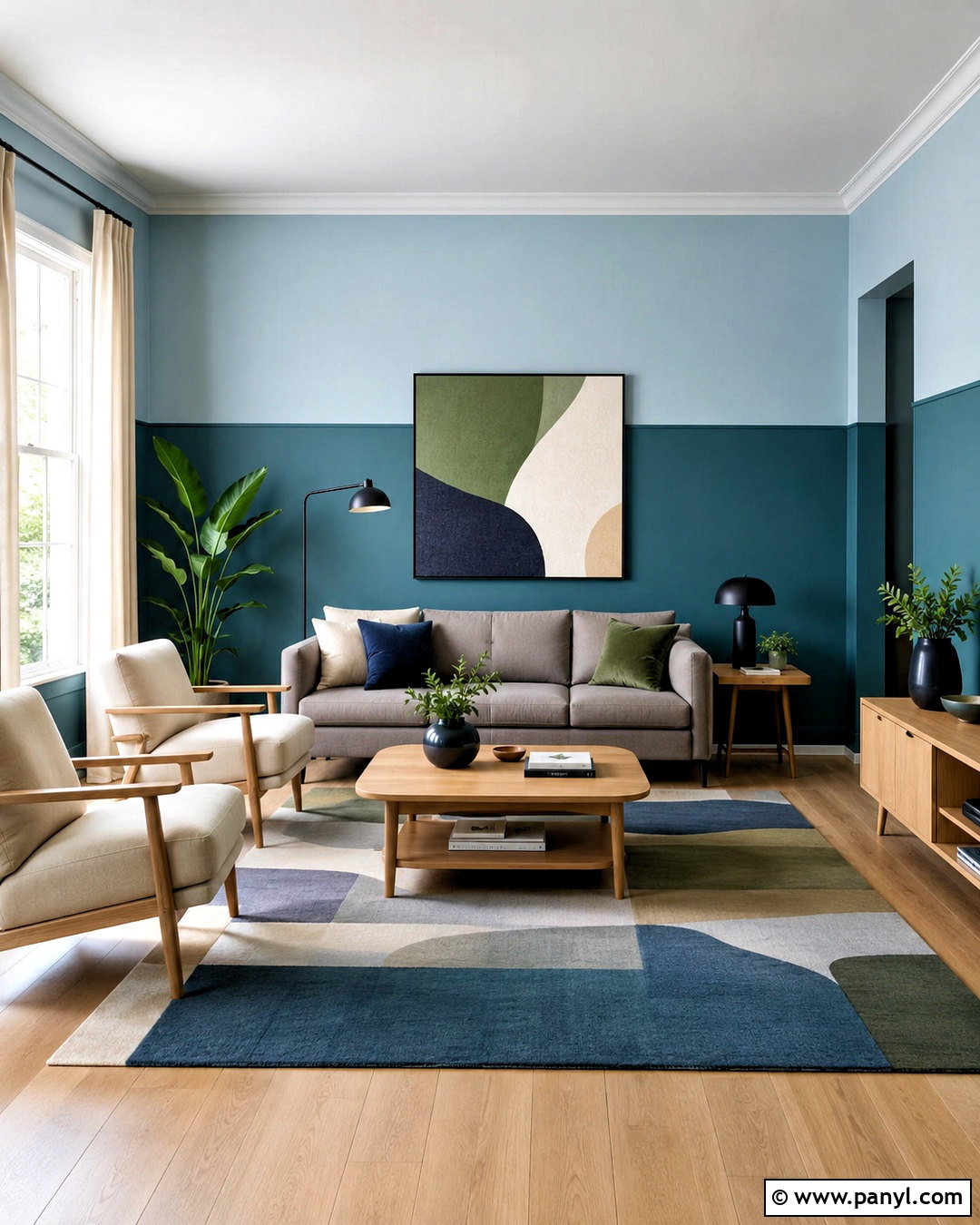 Blue And Green Color Block Living Room - 20 blue and green living room color scheme ideas
