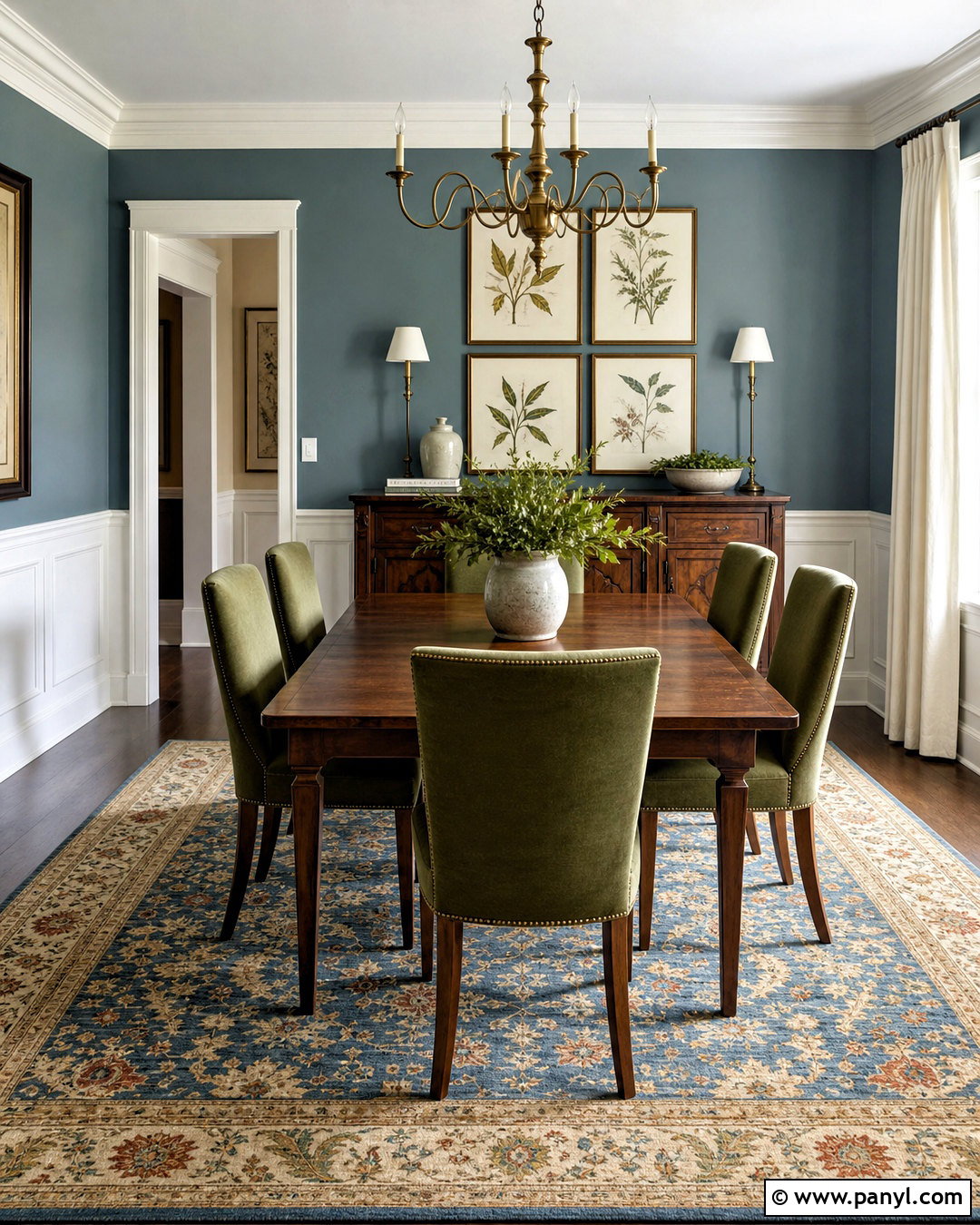 Blue And Green Dining Room - 20 blue room design ideas