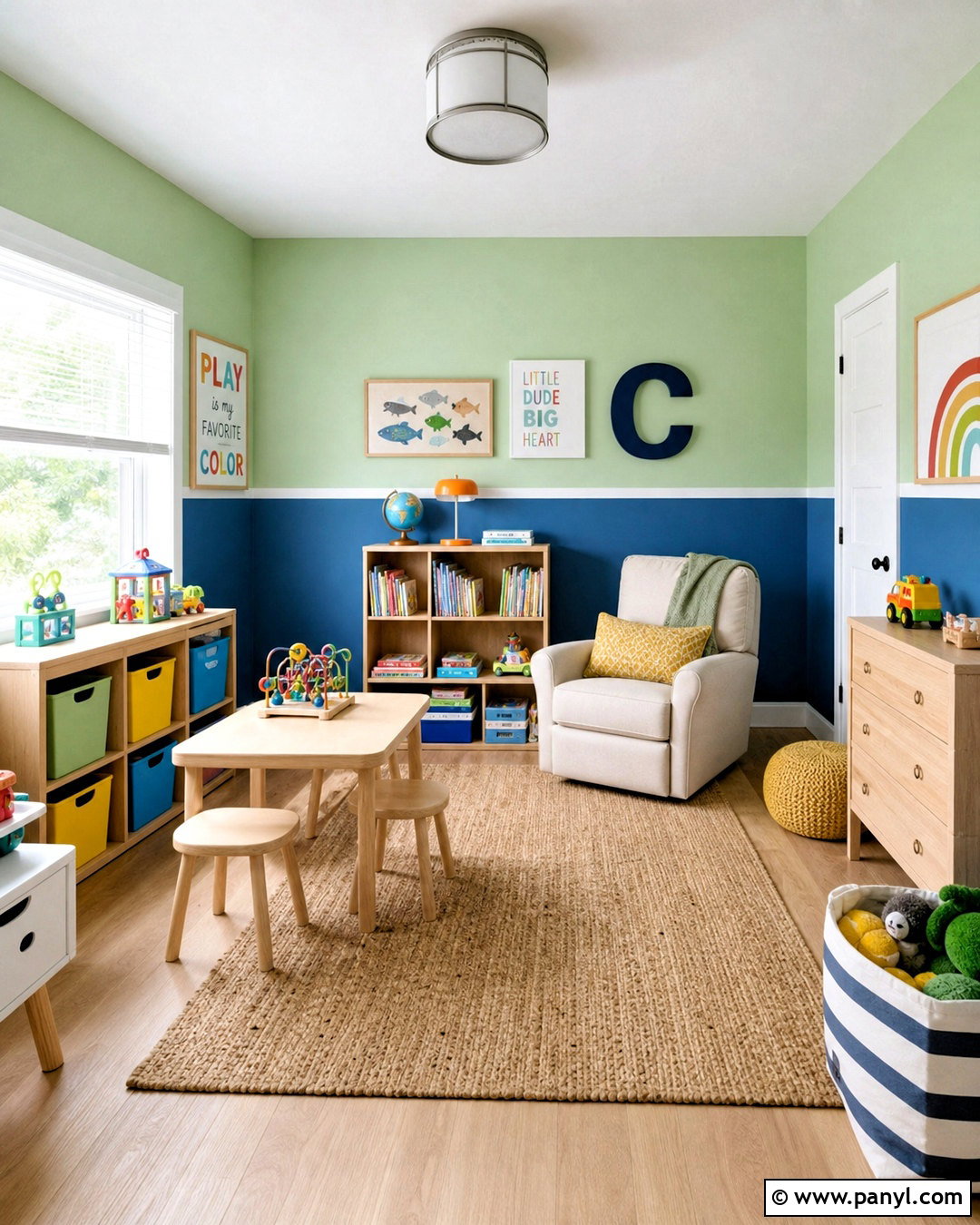 Blue And Green Playroom - 20 kids playroom paint ideas