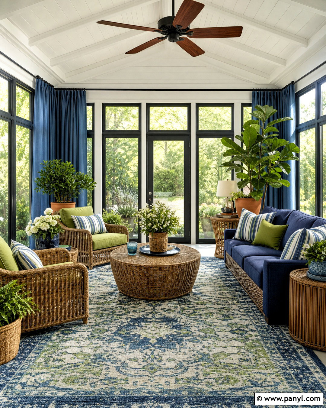 Blue And Green Sunroom - 20 green and blue decor ideas