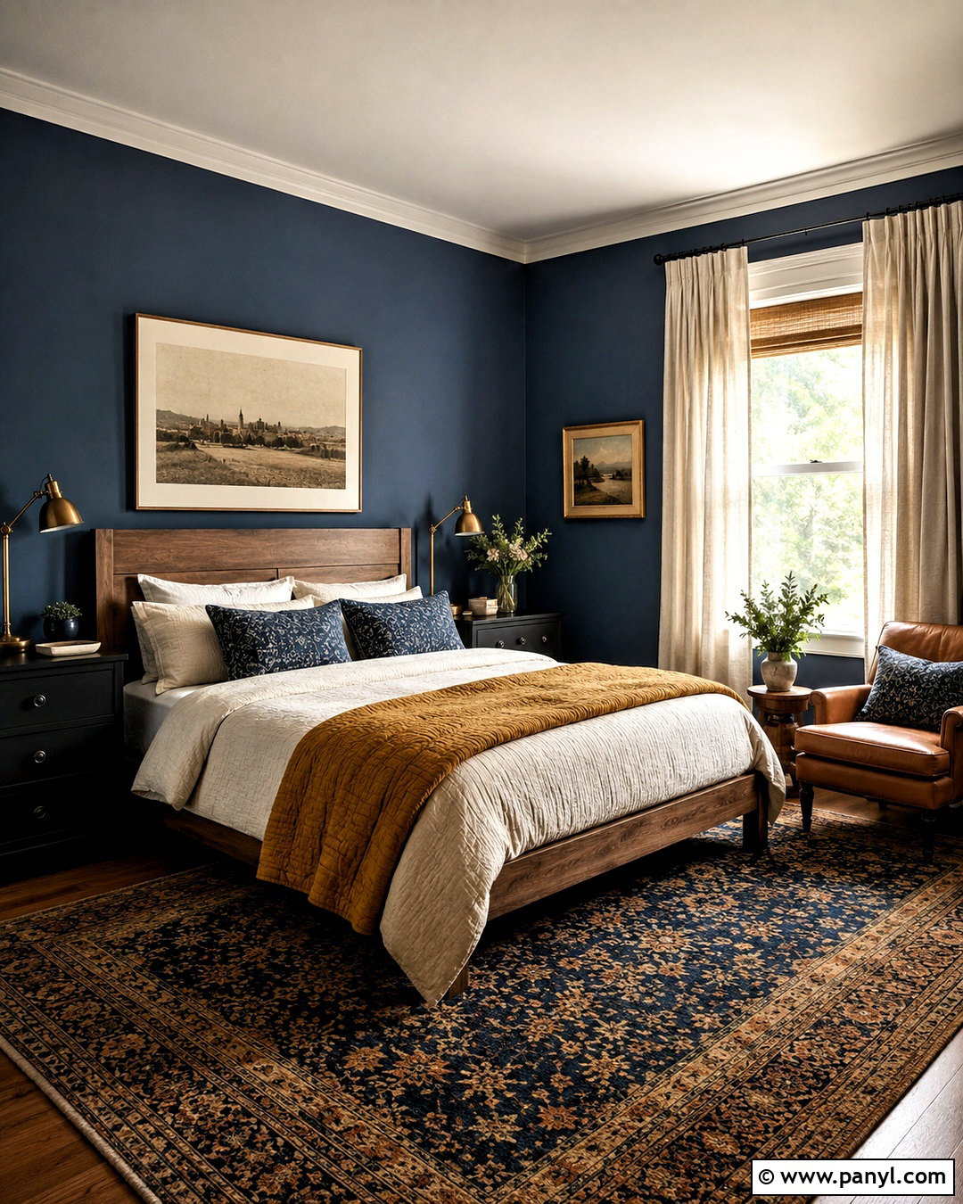 Blue And Mustard Bedroom - 20 blue wall room ideas bedrooms