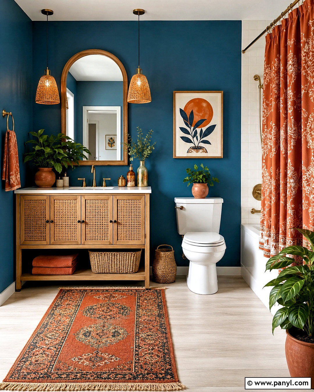 Blue And Orange Boho Bathroom - 20 blue and orange bathroom ideas