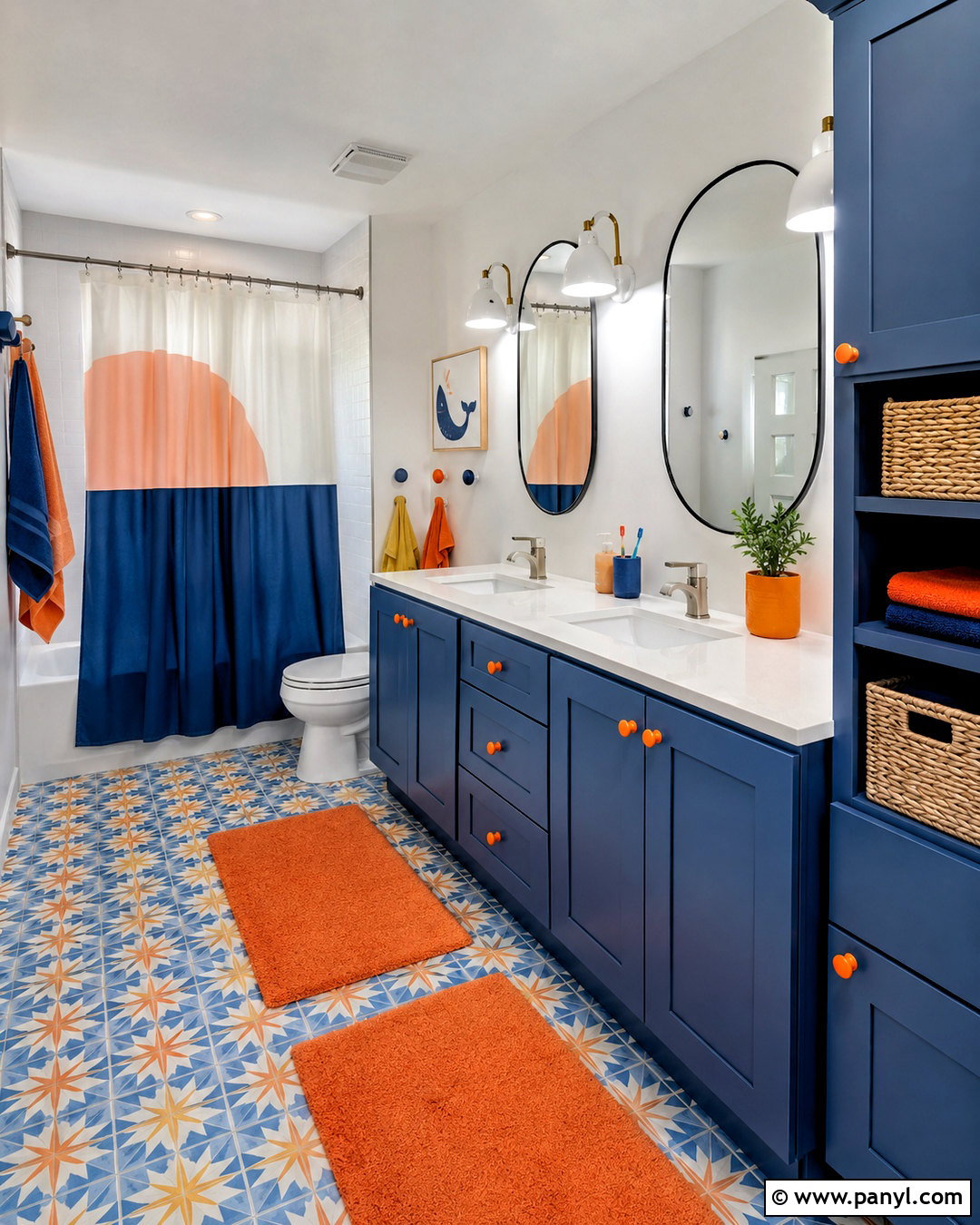 Blue And Orange Kids Bathroom - 20 blue and orange bathroom ideas