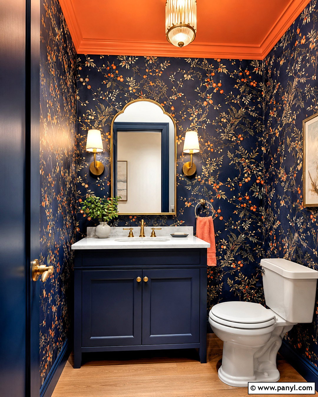 Blue And Orange Powder Room - 20 blue and orange bathroom ideas