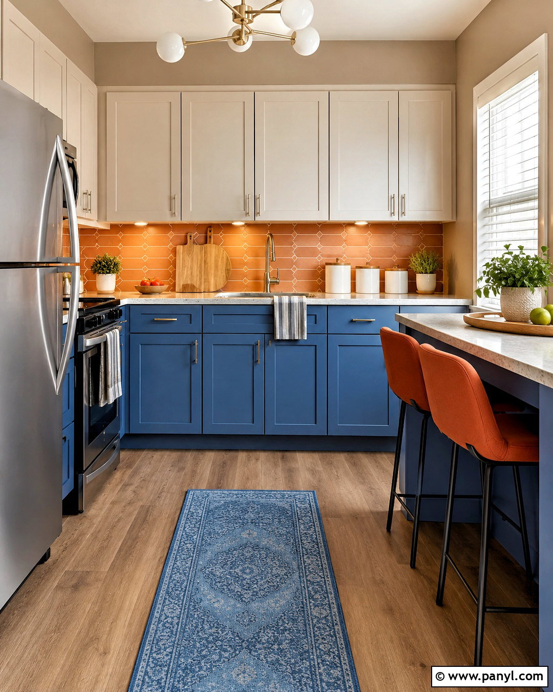 Blue And Orange Rental Kitchen - 20 blue and orange kitchen ideas