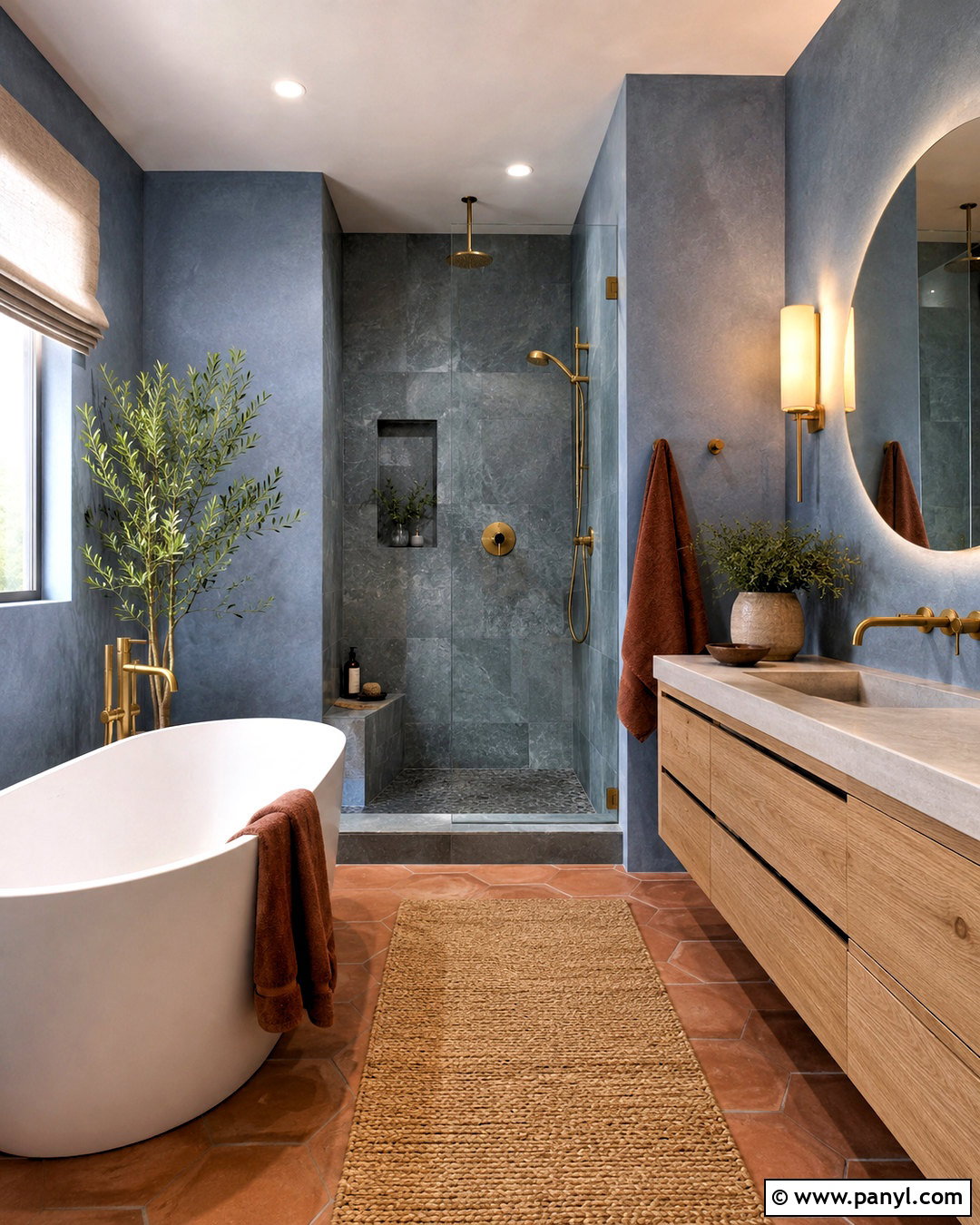 Blue And Orange Spa Bathroom - 20 blue and orange bathroom ideas