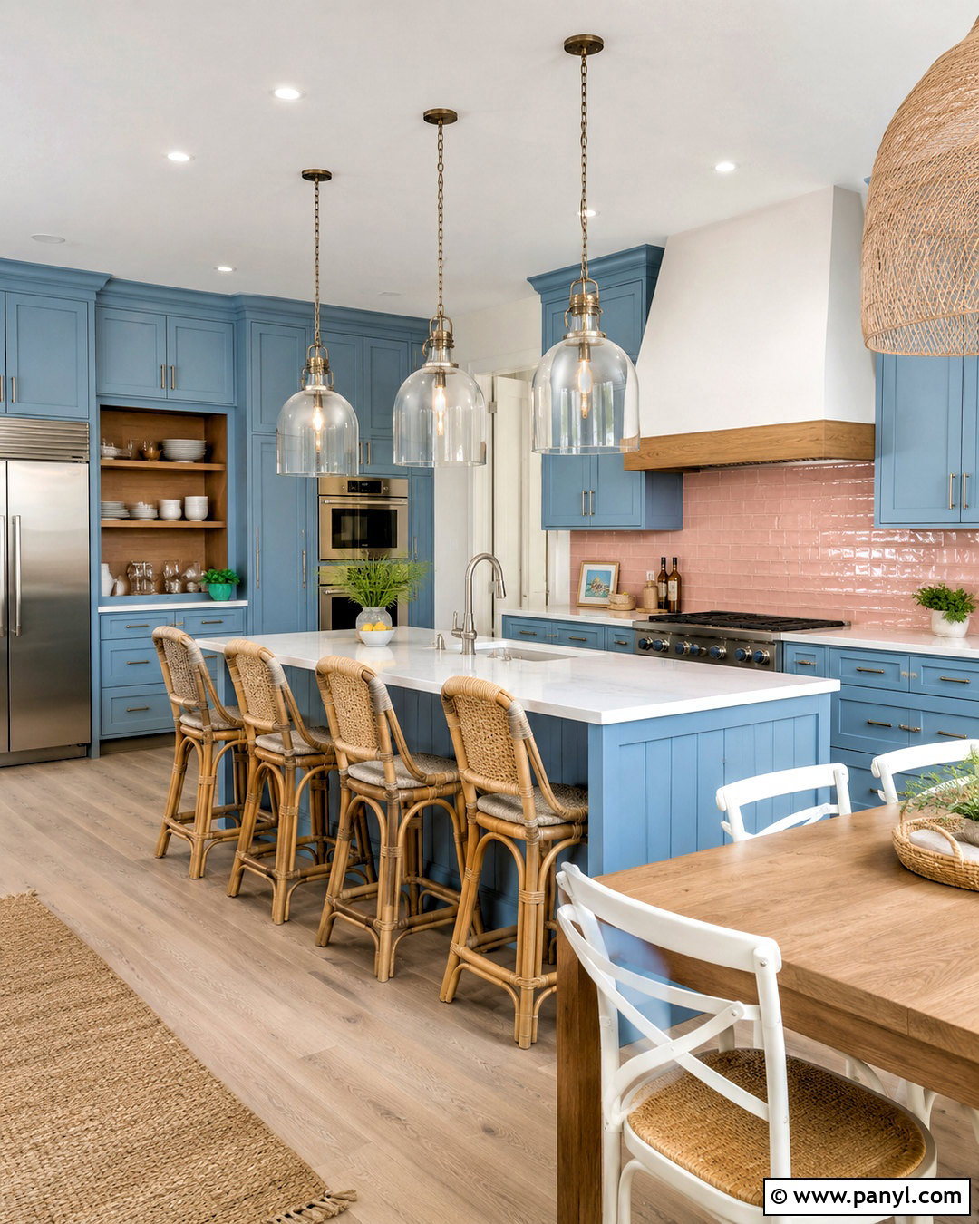 Blue And Pink Coastal Kitchen - 20 blue and pink kitchen ideas