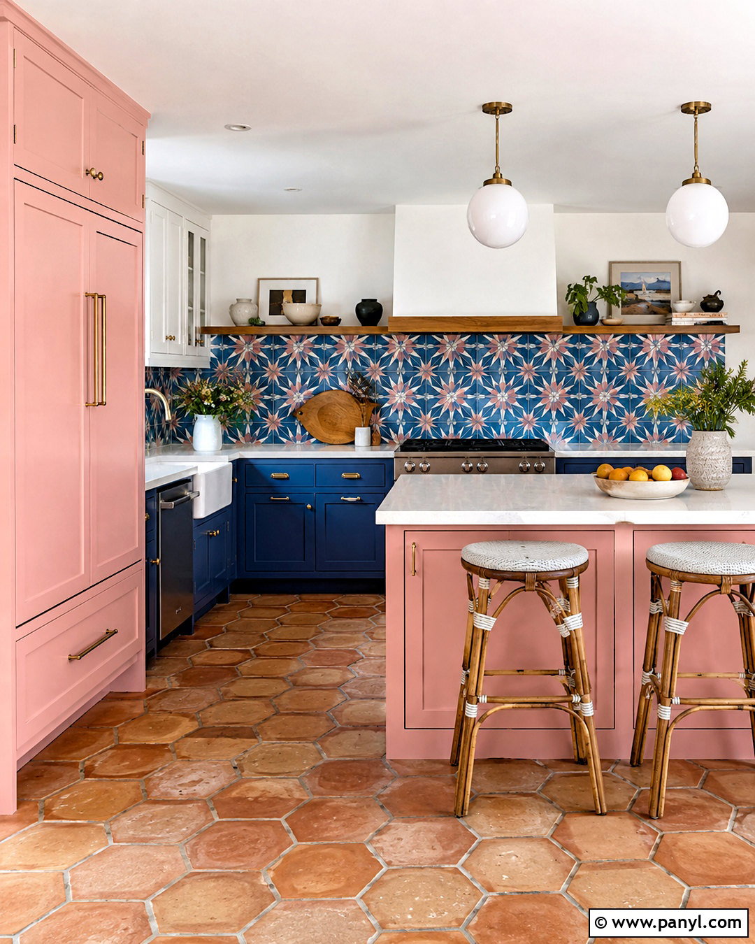 Blue And Pink Eclectic Kitchen - 20 blue and pink kitchen ideas