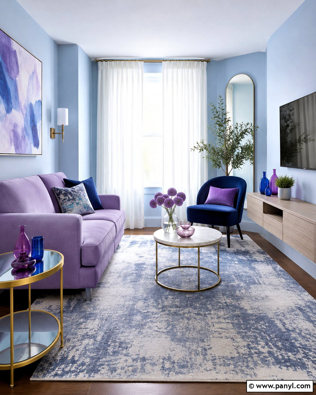 Blue And Purple Small Living Room - 20 blue and purple living room ideas
