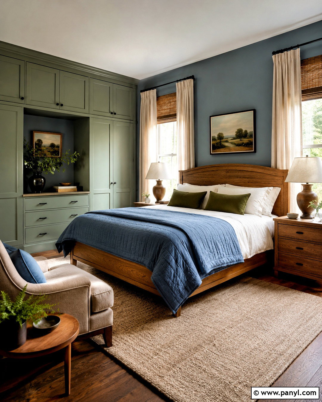 Blue And Sage Green Bedroom - 20 blue colour bedroom ideas