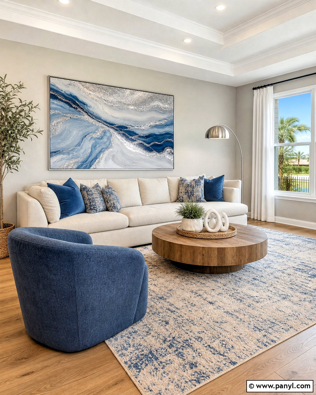 Blue And Silver Wall Art Living Room - 20 silver wall art ideas