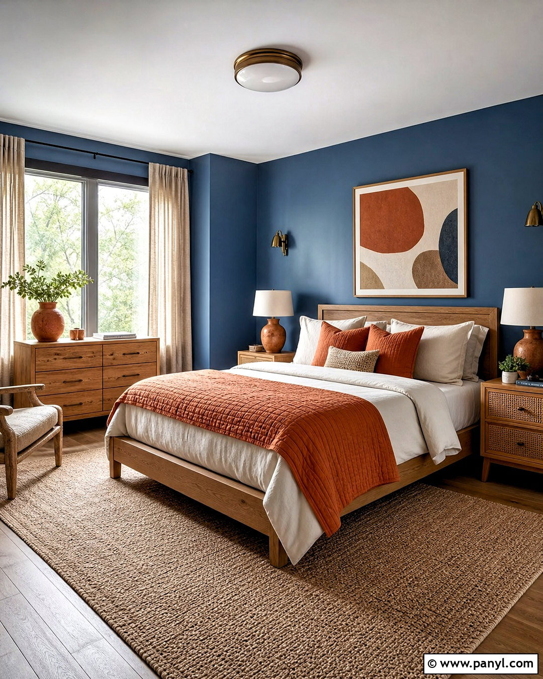 Blue And Terracotta Bedroom - 20 blue paint bedroom ideas