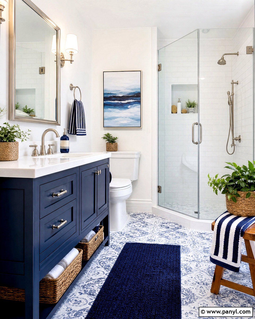 Blue And White Bathroom - 20 bathroom decor ideas