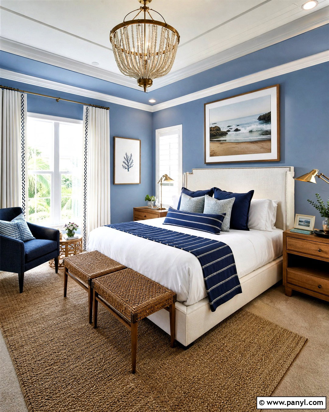 Blue And White Bedroom Interior - 20 bedroom interior ideas