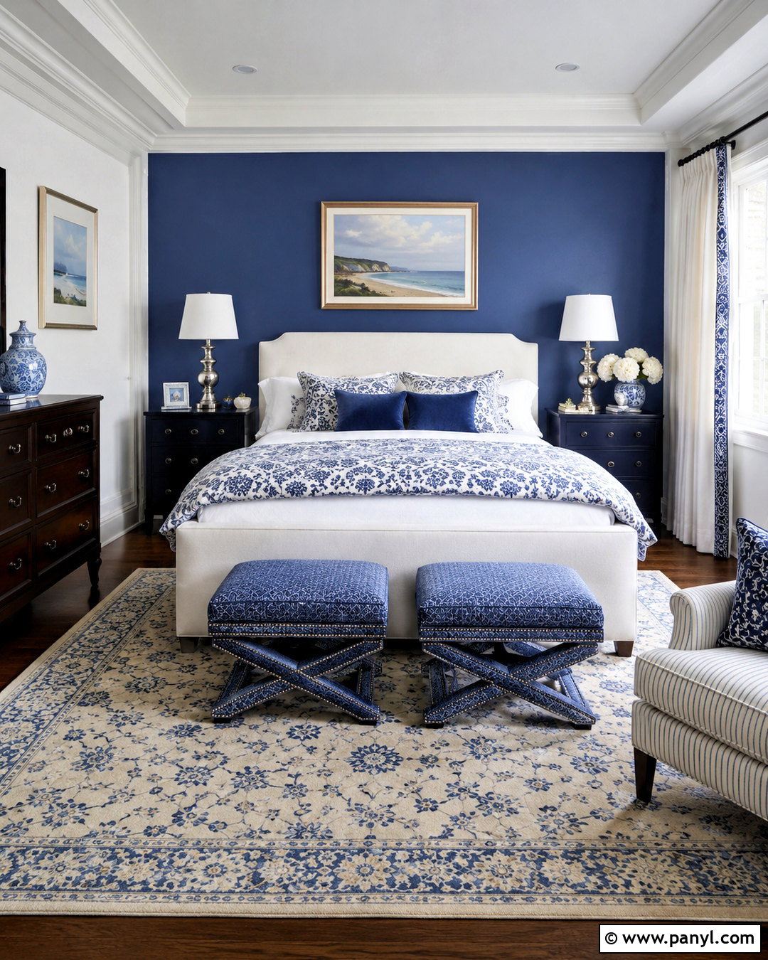 Blue And White Bedroom Walls - 20 blue wall room ideas bedrooms
