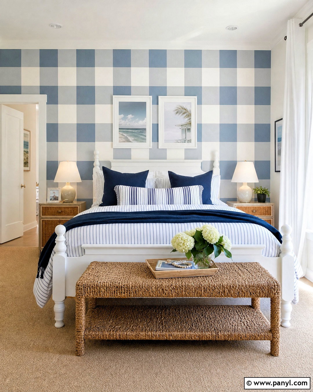 Blue And White Checkered Accent Wall - 20 checkered accent wall ideas