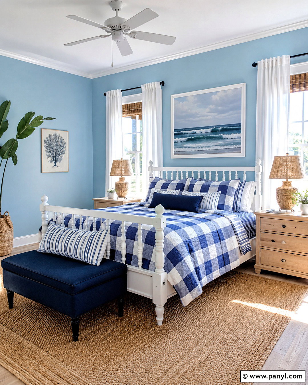 Blue And White Checkered Bedroom - 20 checkered room aesthetic ideas