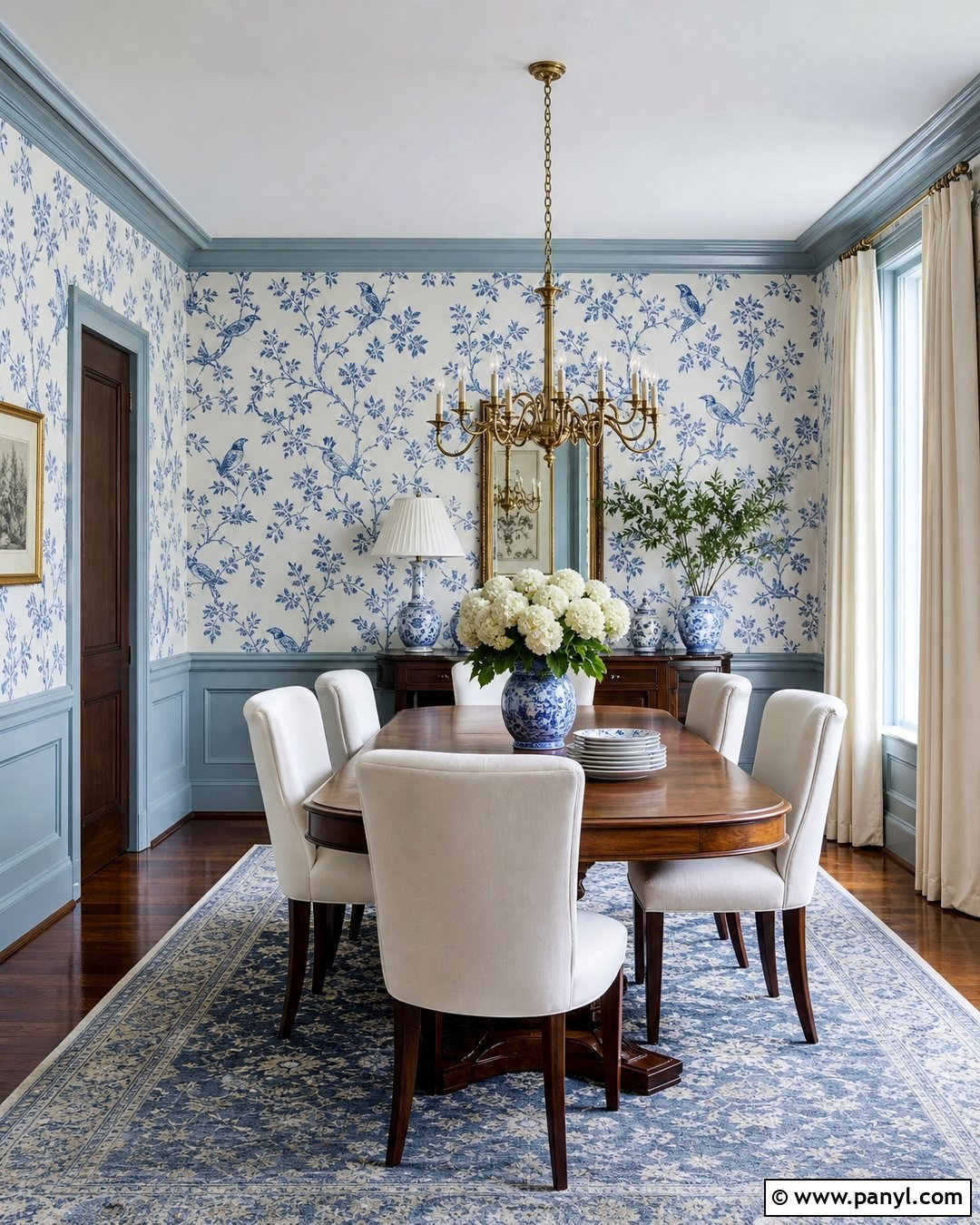 Blue And White Chinoiserie Wallpaper - 40 Wallpaper Colour Ideas