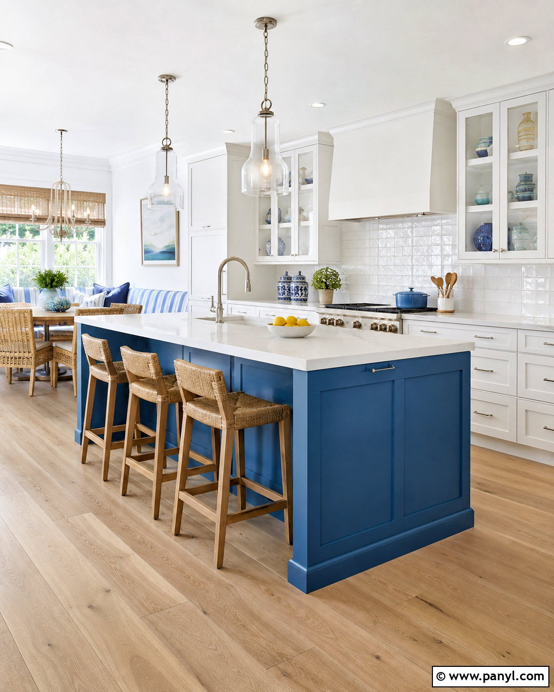 Blue And White Coastal Kitchen - 20 coastal beach house interiors