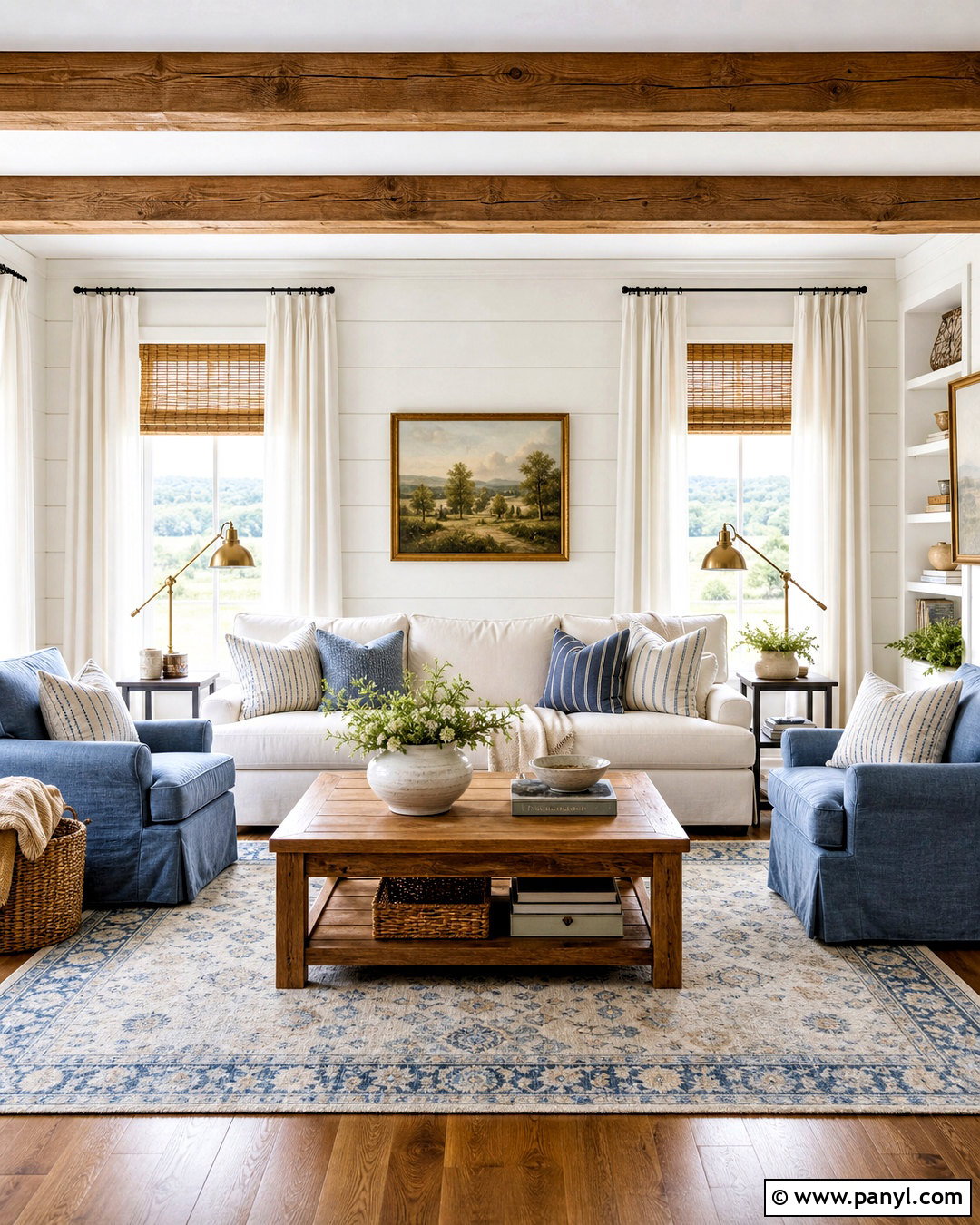Blue And White Farmhouse Living Room - 20 farmhouse living room ideas