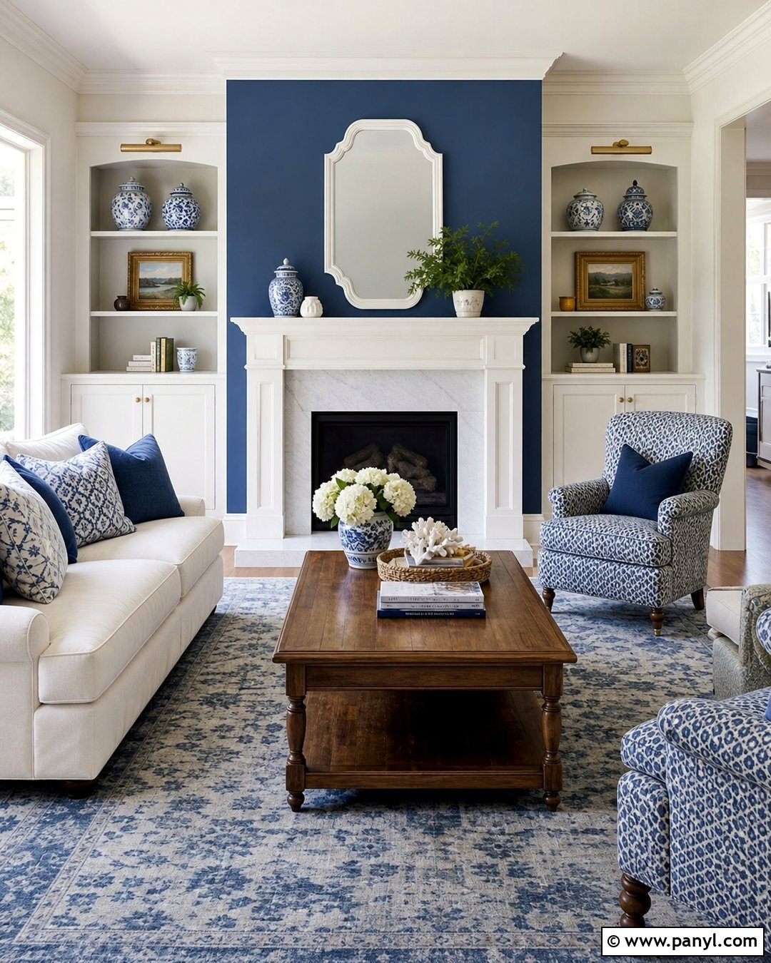 30 Blue Fireplace Wall Ideas for a Striking, Cozy Focal Point