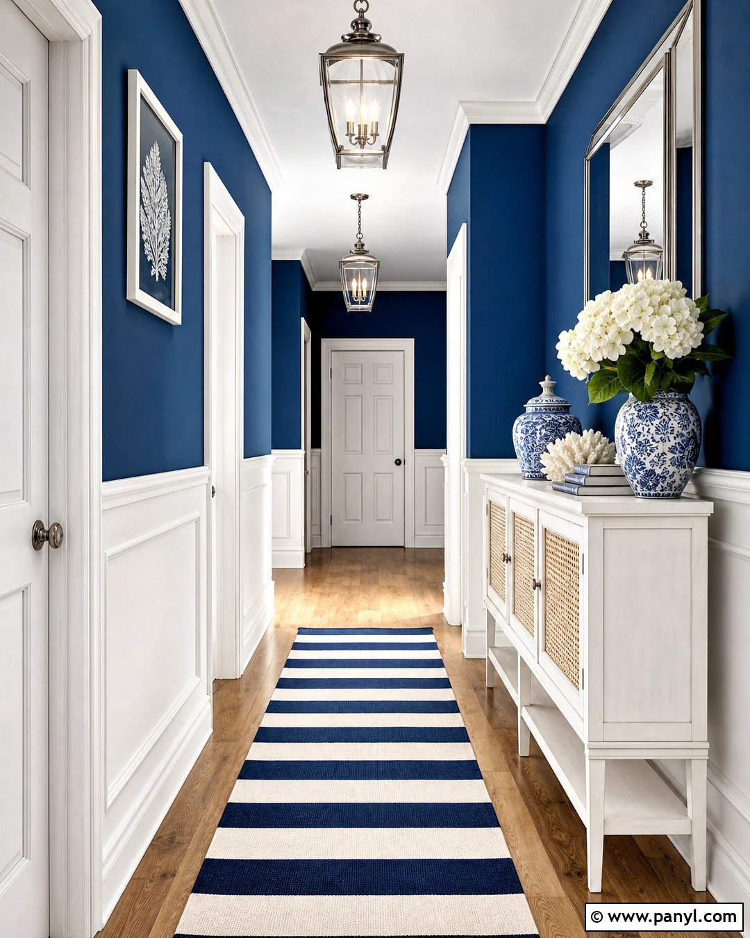 Blue And White Hallway - 20 hallway colour schemes