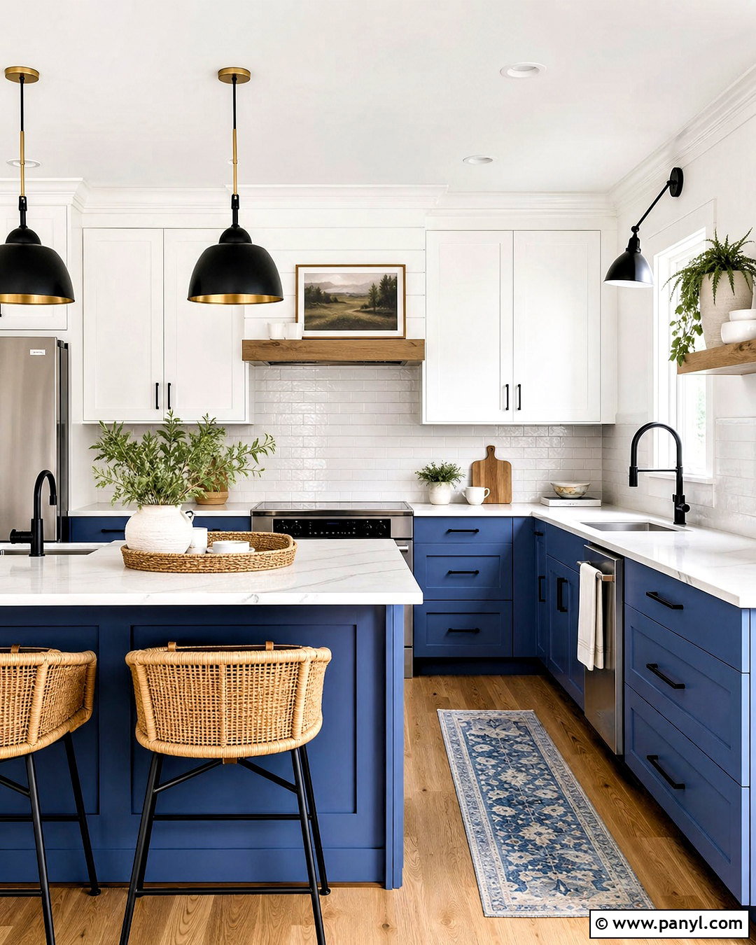 Blue And White Kitchen - 20 blue kitchen interior ideas