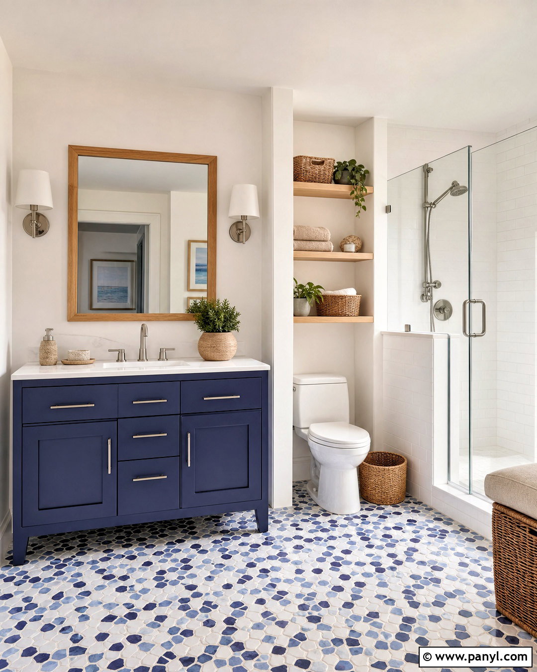 Blue And White Mosaic Floor Tile - 20 latest tiles design for floor ideas