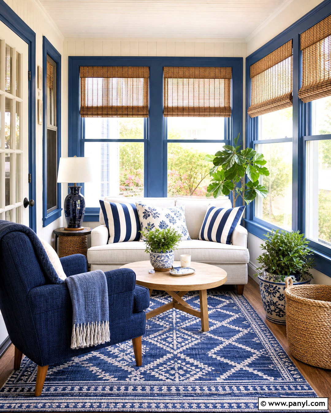 Blue And White Small Sunroom - 20 small sunroom decorating ideas
