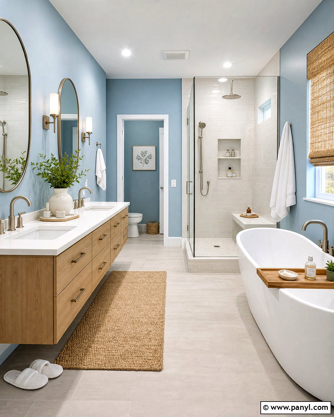 Blue And White Spa Bathroom - 20 white and blue bathroom ideas