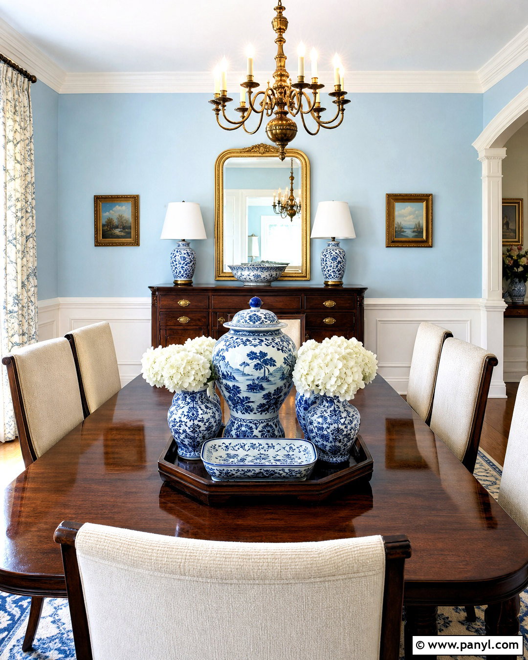 Blue And White Table Centerpiece - 20 table centerpieces for home ideas