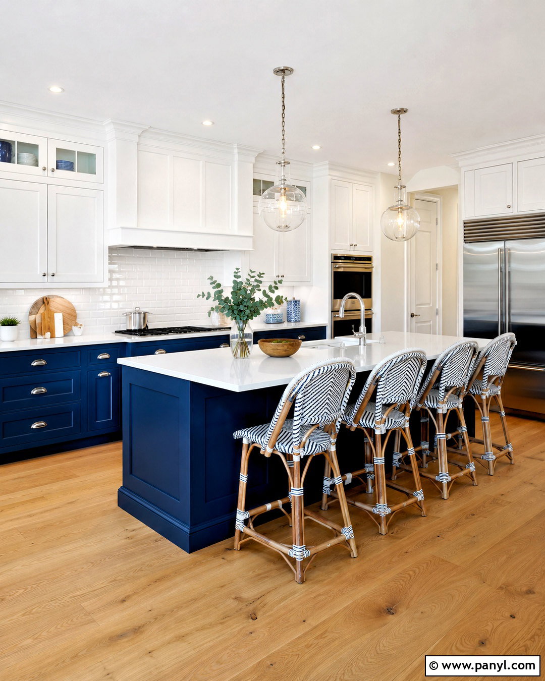Blue And White Two Tone Kitchen - 20 blue kitchens ideas