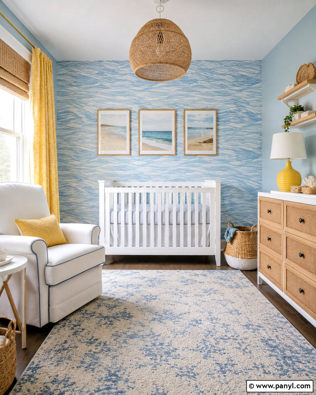Blue And Yellow Coastal Nursery - 20 blue and yellow nursery ideas
