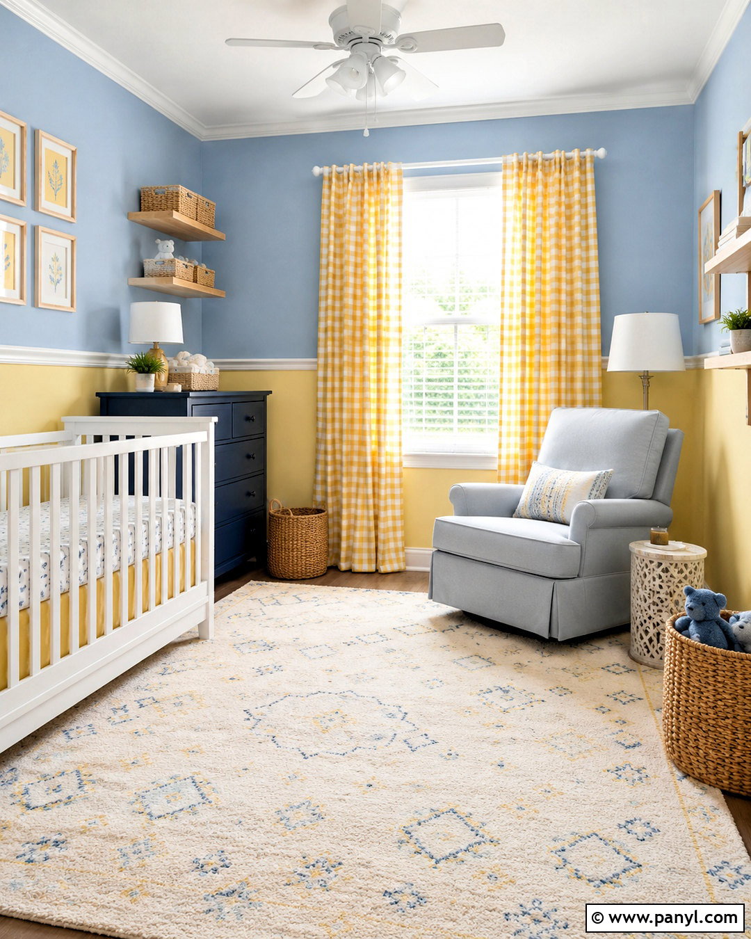 Blue And Yellow Nursery - 20 colorful nursery ideas