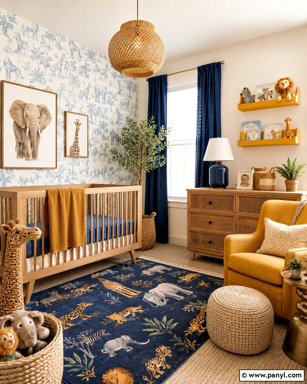 Blue And Yellow Safari Nursery - 20 blue and yellow nursery ideas