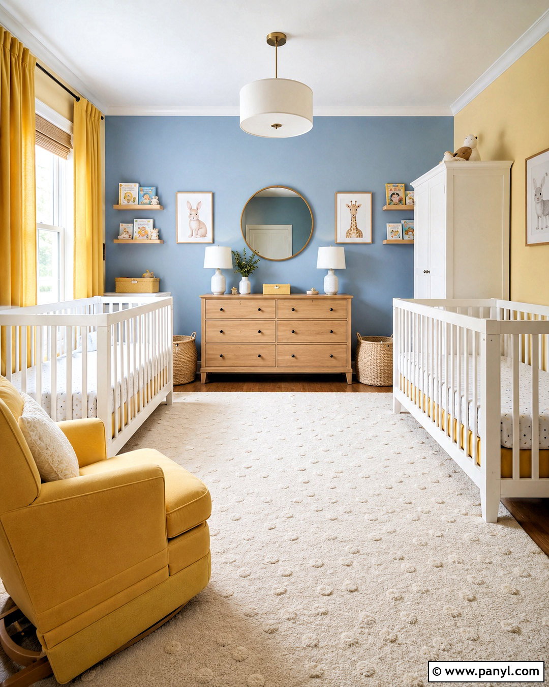 Blue And Yellow Twin Nursery - 20 blue and yellow nursery ideas