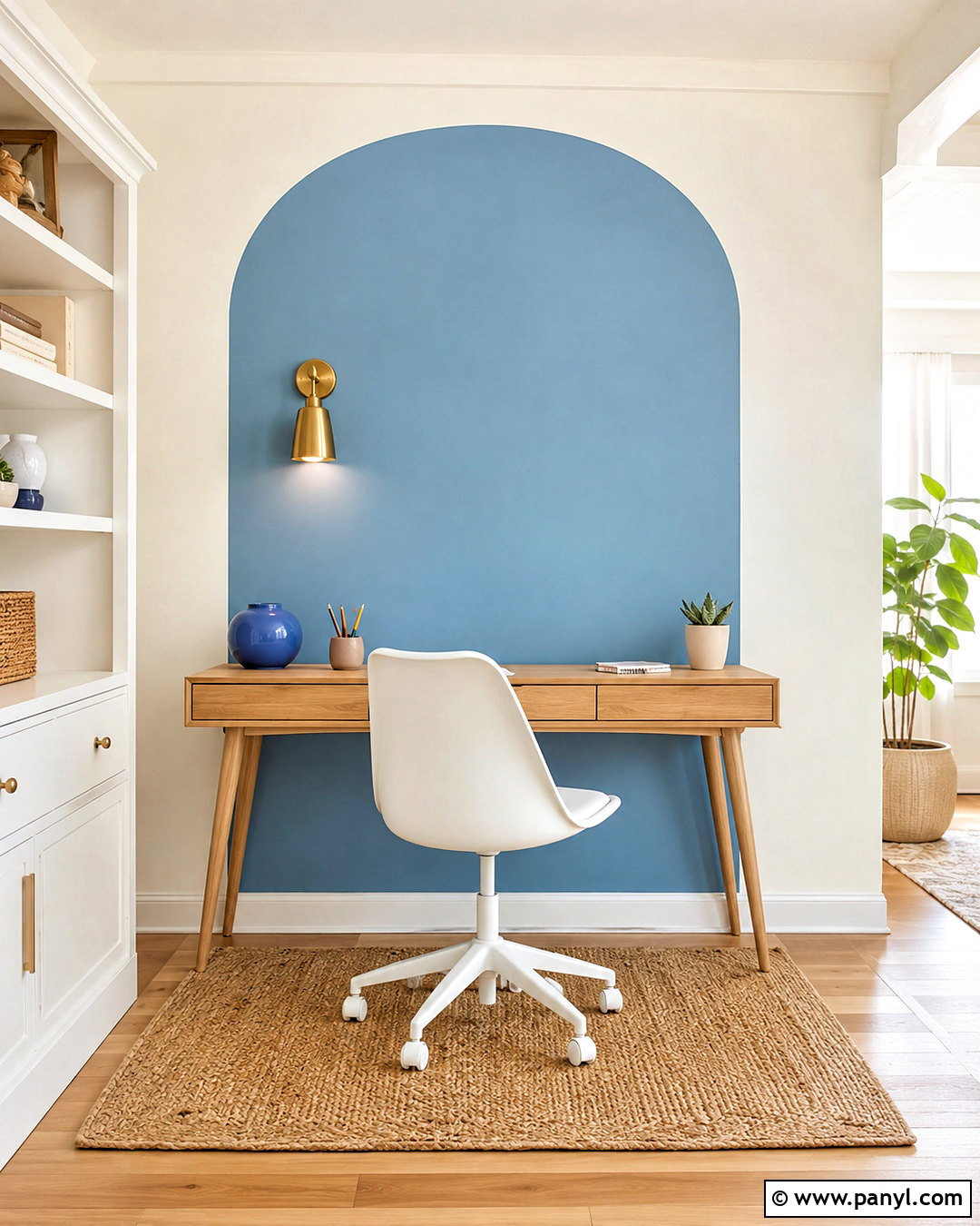 Blue Arch Accent Wall - 40 Blue Accent Wall Ideas