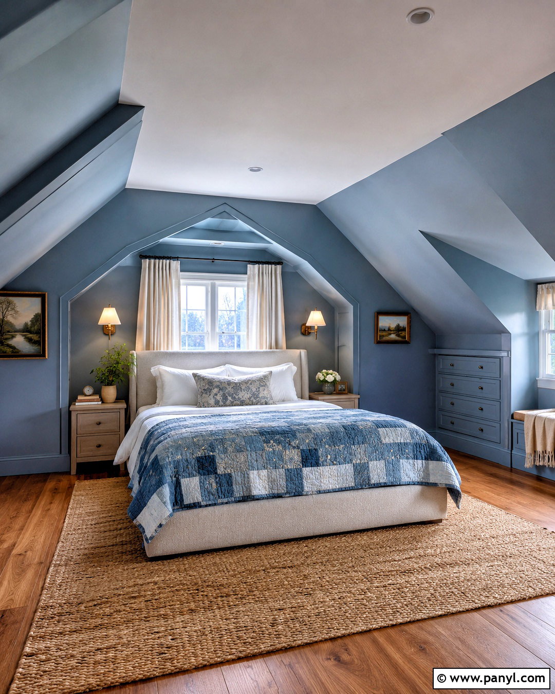 Blue Attic Bedroom - 20 blue rooms bedroom ideas