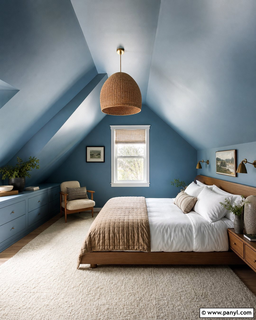 Blue Attic Bedroom - 30 blue walls room ideas