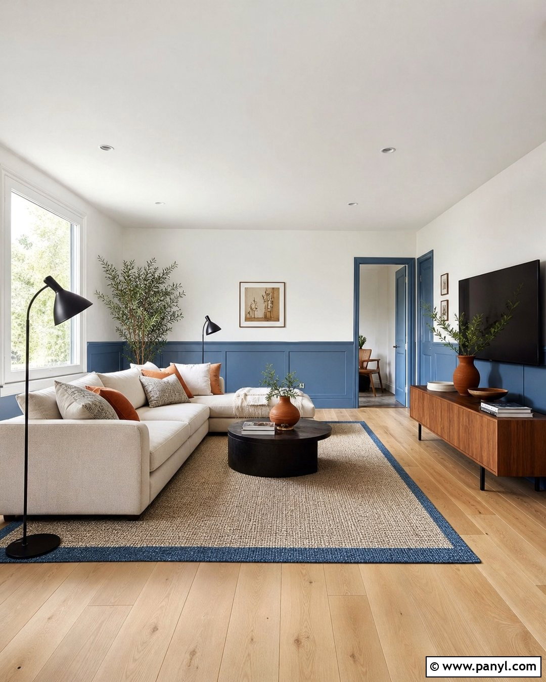 Blue Baseboards With White Walls - 35 Blue Trim White Walls