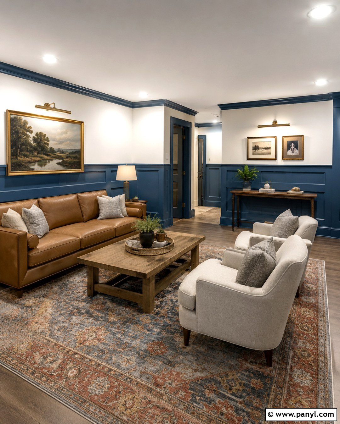 Blue Basement Wainscoting - 20 Basement Blue Walls