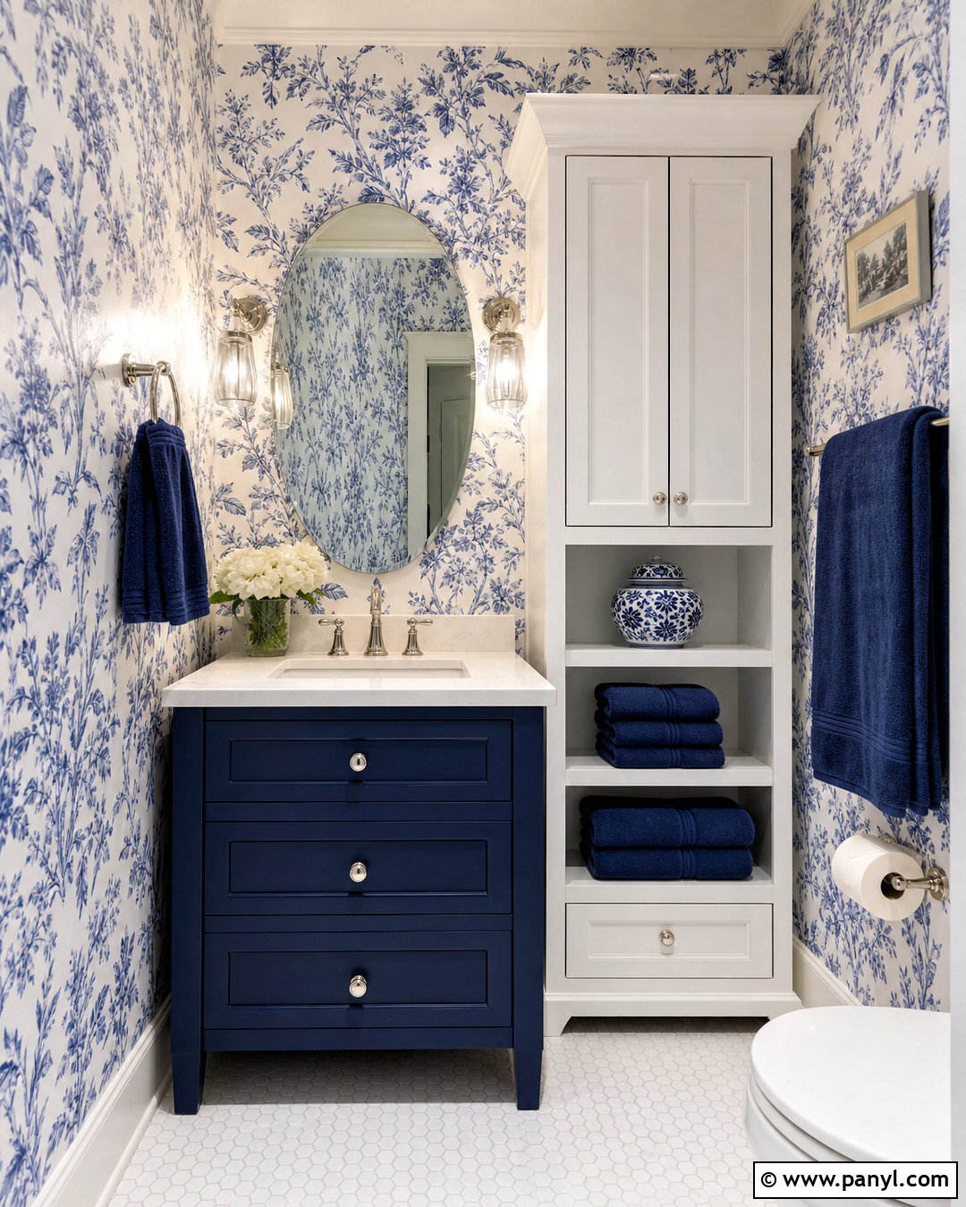 Blue Bathroom Wallpaper - 20 small blue bathroom ideas