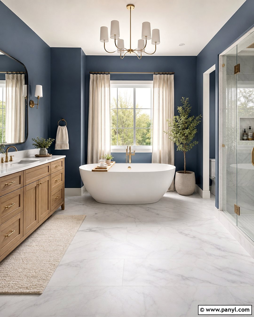 30 Bathroom Blue Walls Ideas for a Fresh, Serene Spa Look
