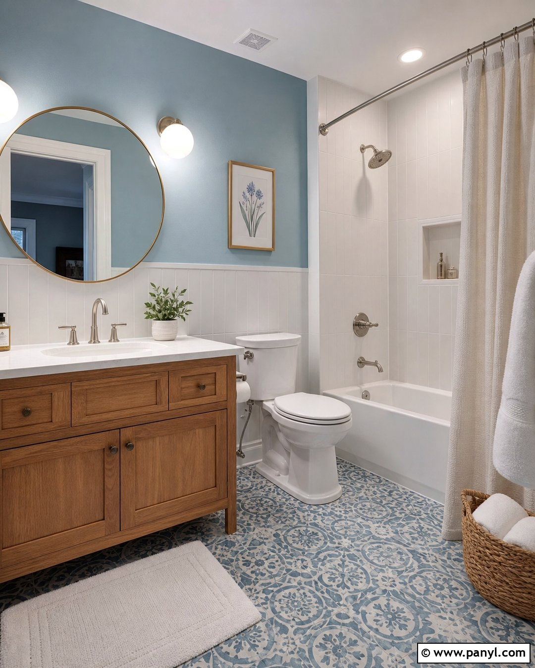 Blue Bathroom Walls - 30 blue wall interior ideas