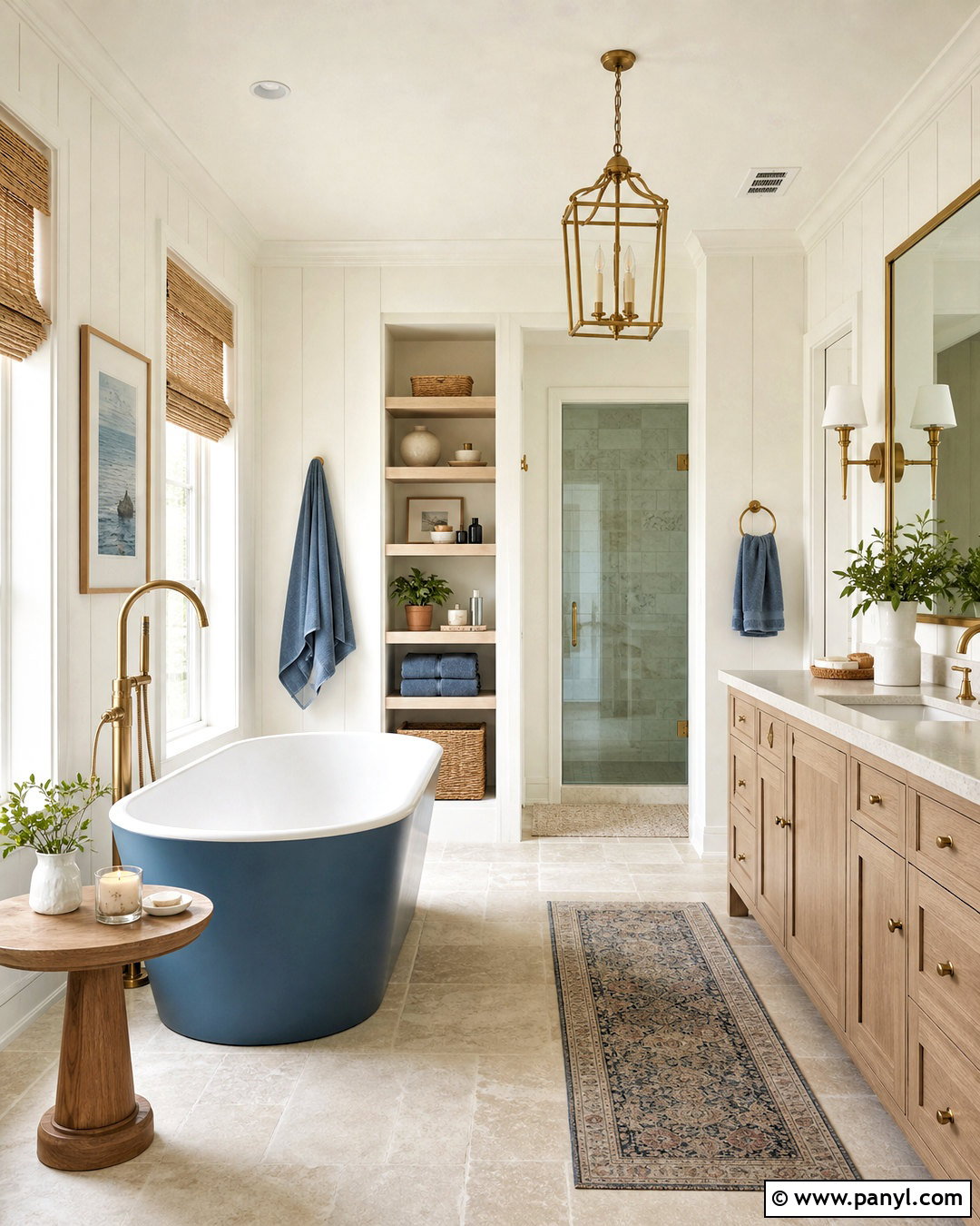 Blue Bathroom With Freestanding Tub - 20 blue bathroom design ideas