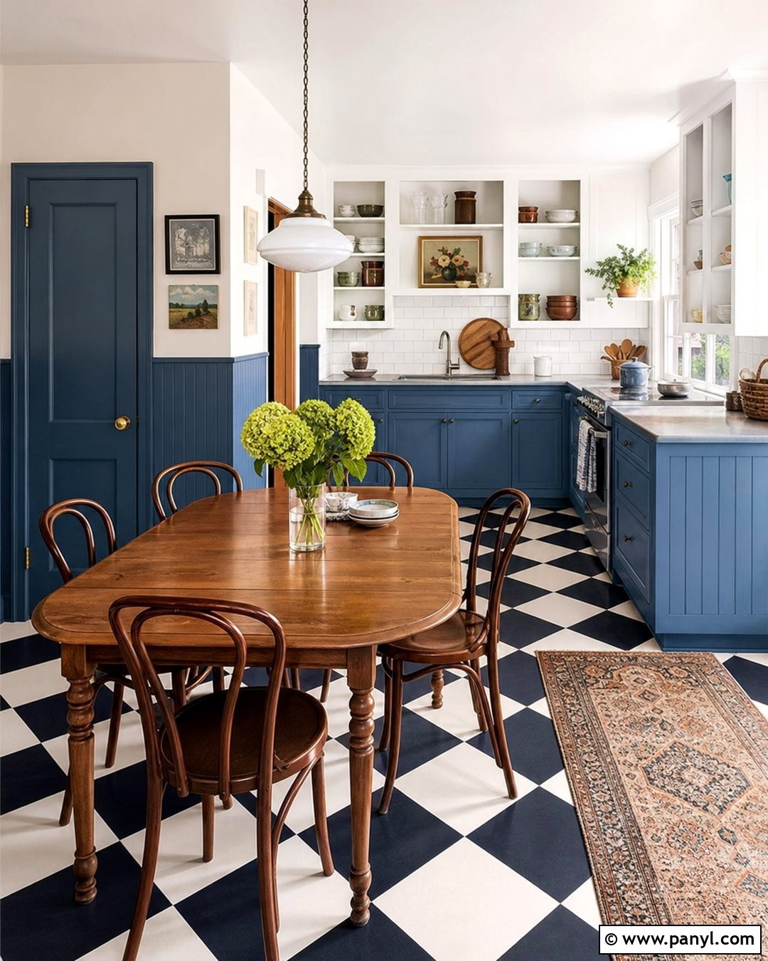 Blue Beadboard Kitchen Walls With White Cabinets - 30 blue kitchen walls white cabinets