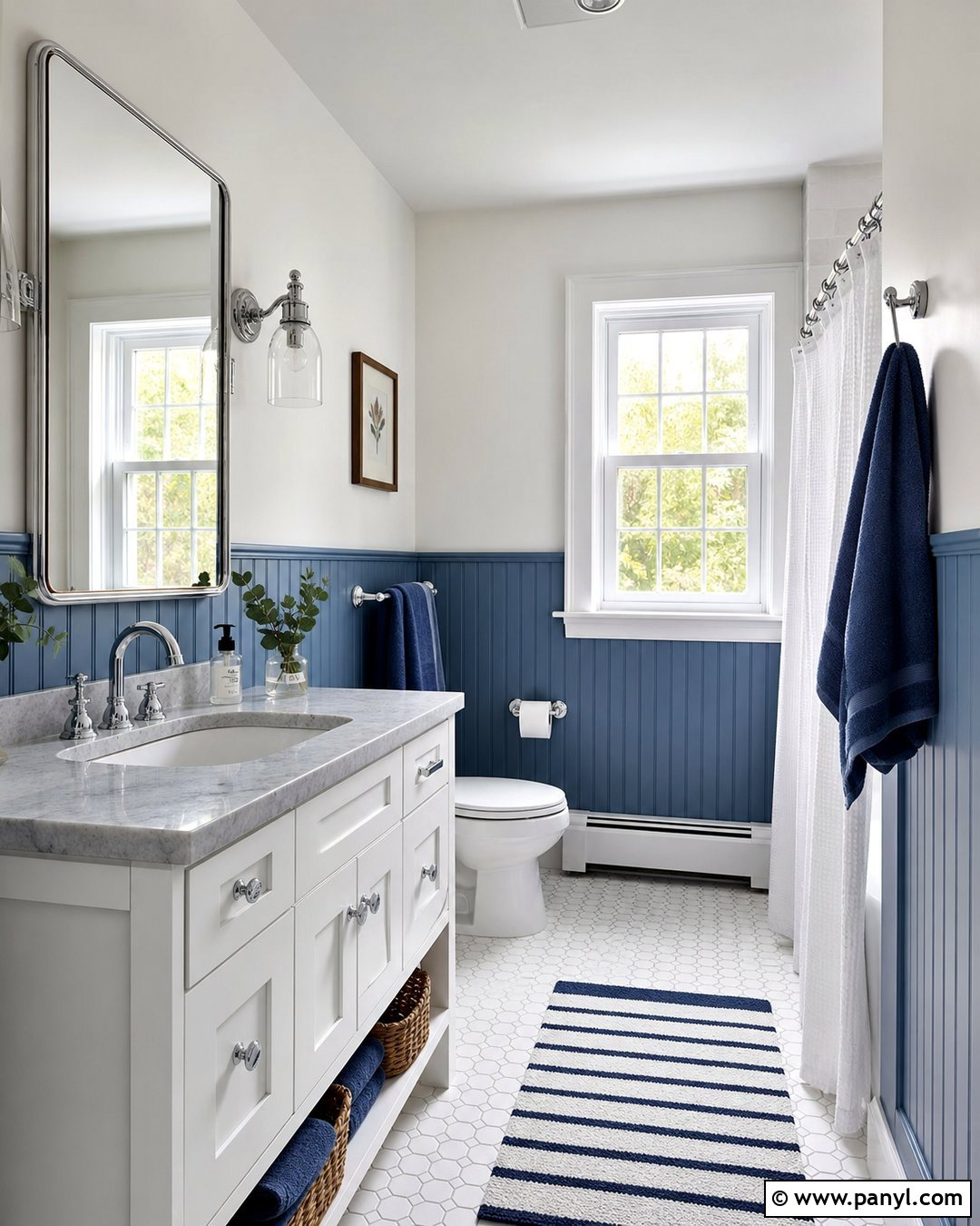 Blue Beadboard Wainscoting Bathroom - 35 blue wainscoting ideas