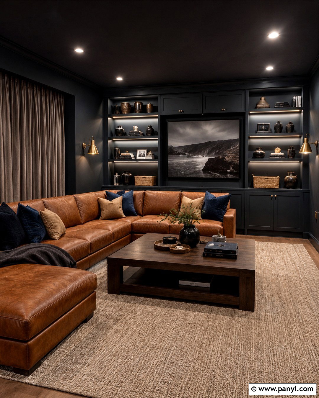 Blue Black Wall Color - 20 Dark Moody Wall Colors