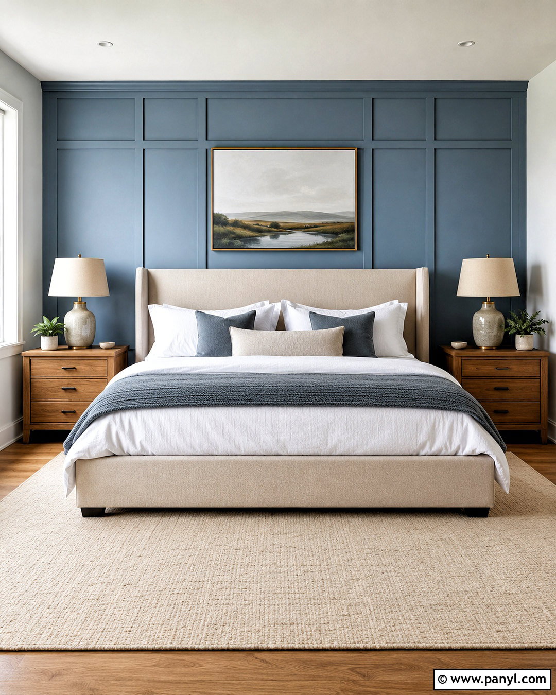Blue Board And Batten Accent Wall - 40 Blue Accent Wall Ideas