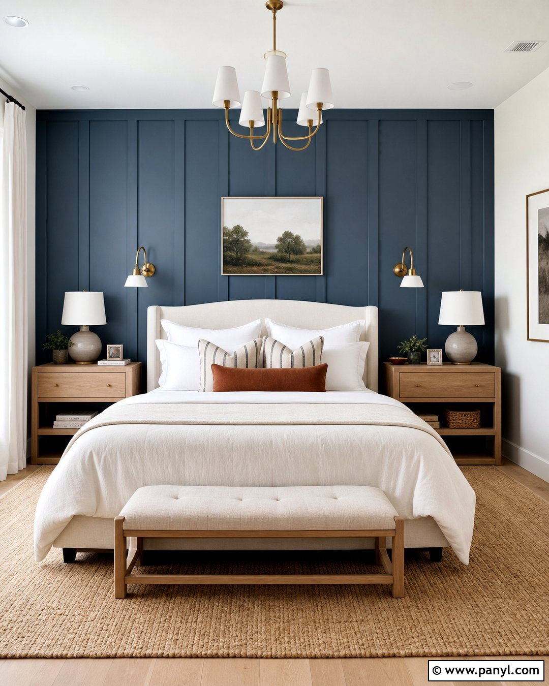 Blue Board And Batten Feature Wall - 35 blue feature wall ideas